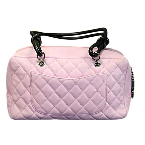 Chanel Cambon Pink Quilted Lambskin Bag w/ Pouch w/ authenticity cards - Picture 3 of 14